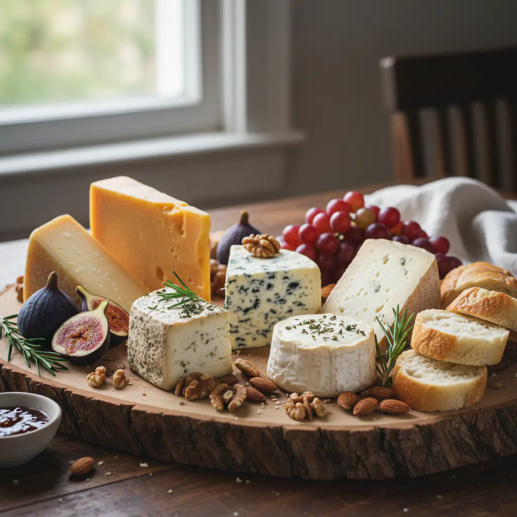 Curated selection of gourmet artisan cheeses